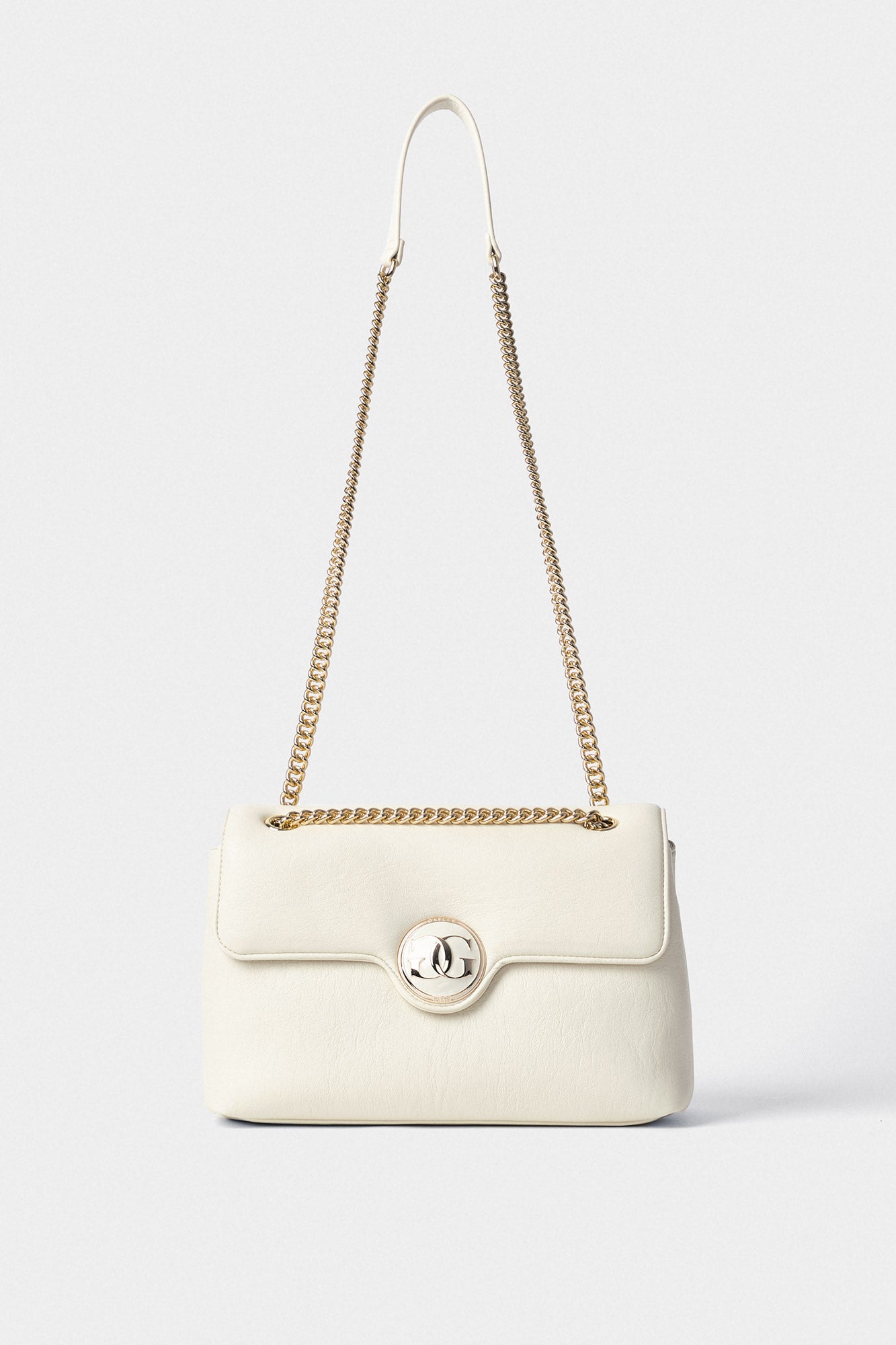 GAELLE SHOULDER STRAP SMALTATA GRANDE BIANCA