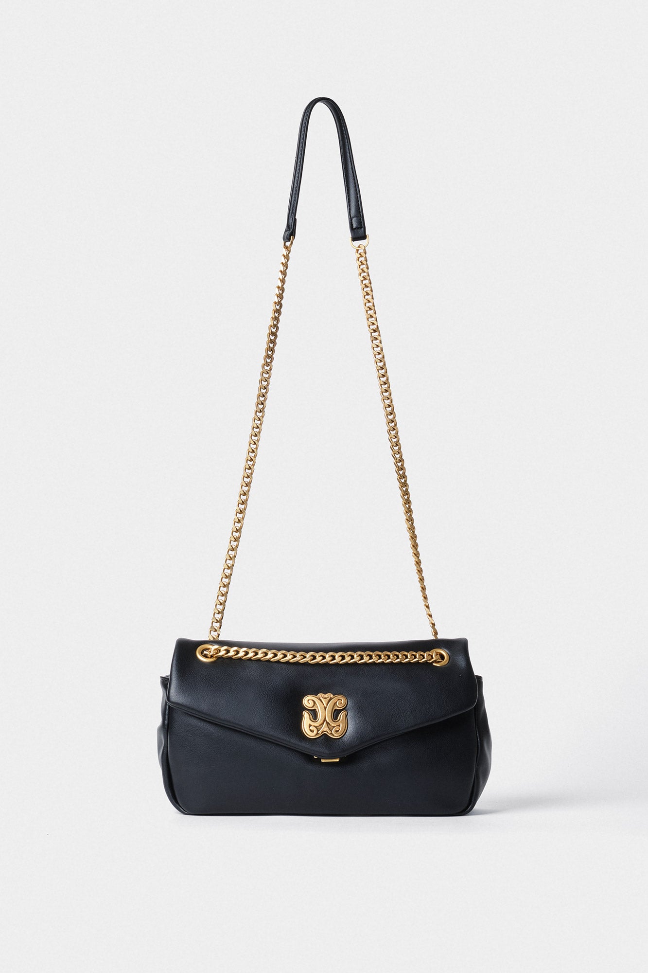 GAELLE TRACOLLA REGOLABILE NERO CON INSERTI ORO