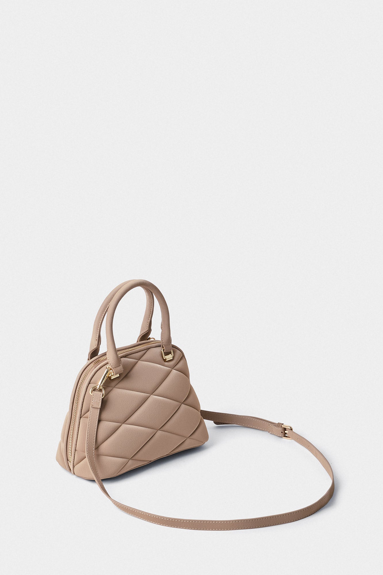 GAELLE BORSA MINI SHOULDER MATELASSE PUFFER INSERTI GOLD