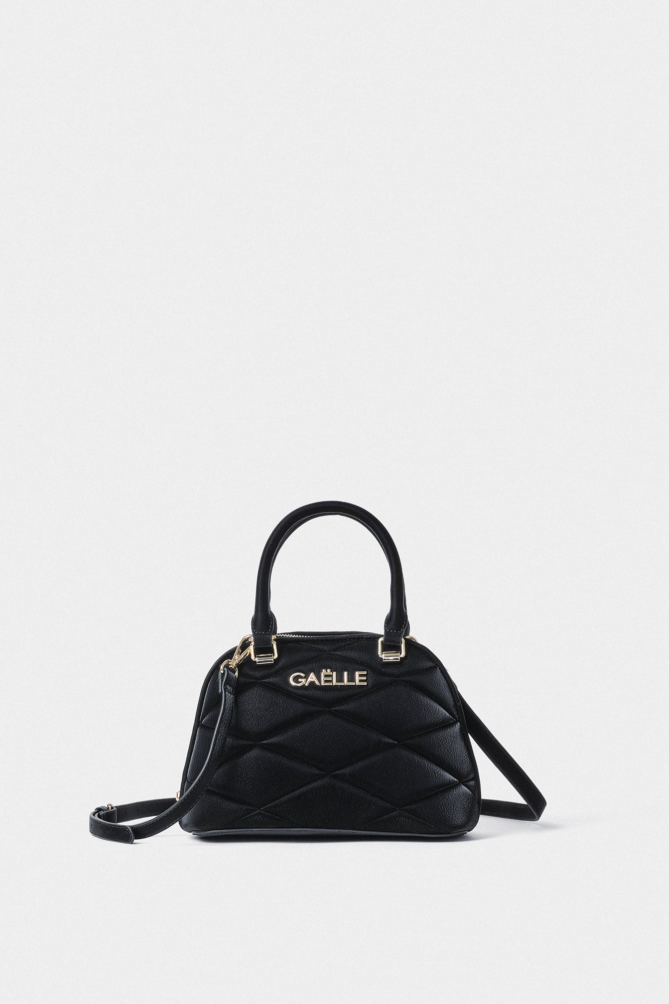 GAELLE BORSA MINI SHOULDER MATELASSE PUFFER INSERTI GOLD