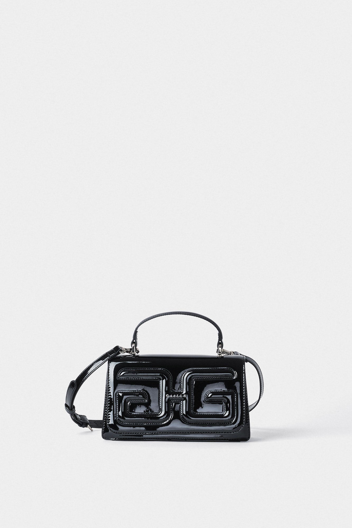 GAELLE CLUTCH IN VERNICE NERA