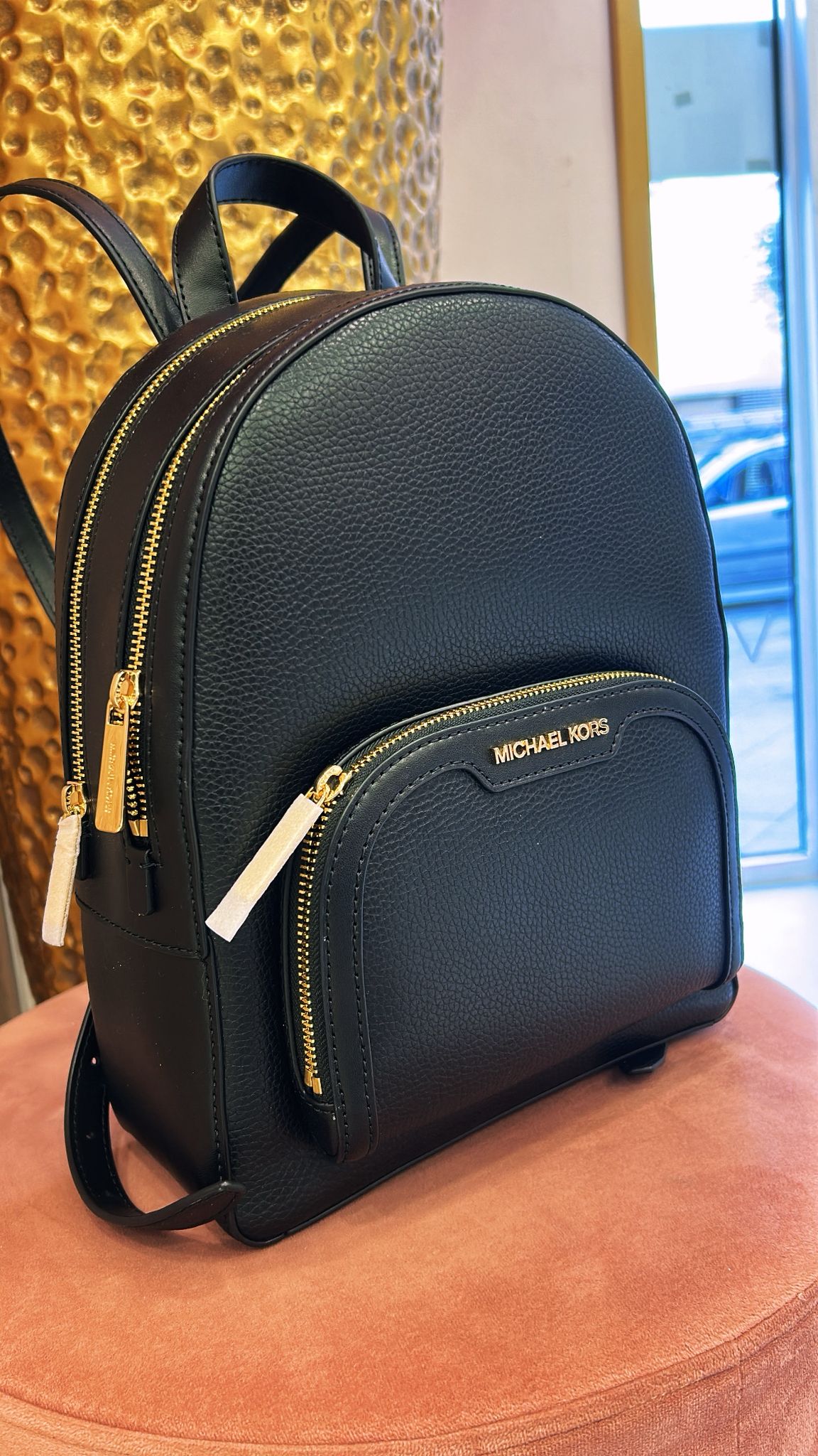 Zainetto  Michael Kors piccolo con doppia zip oro