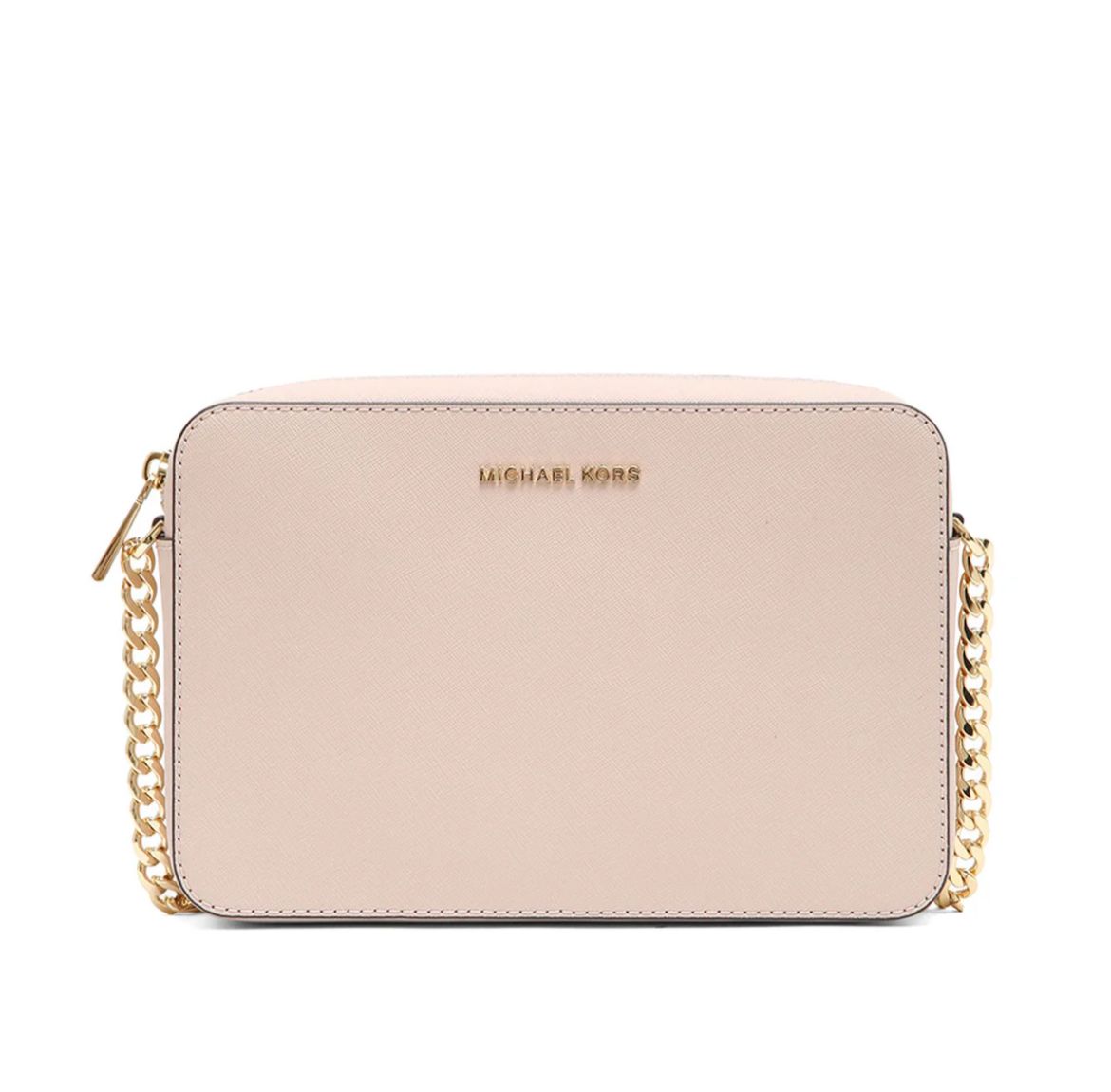 Borsa Michael Kors rettangolare con logo oro