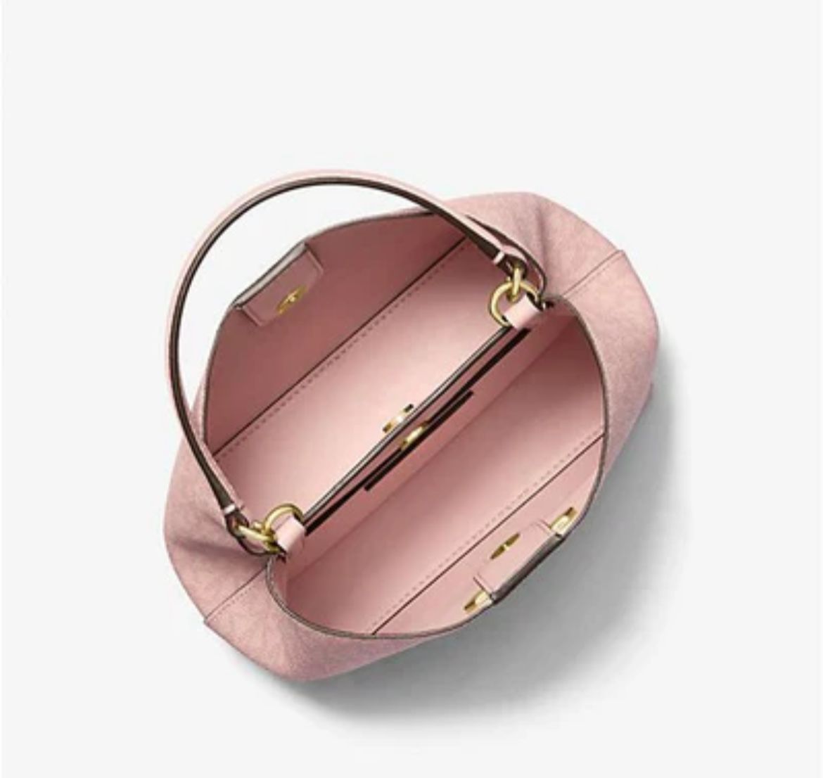 Borsa  Michael Kors forma secchiello rosa