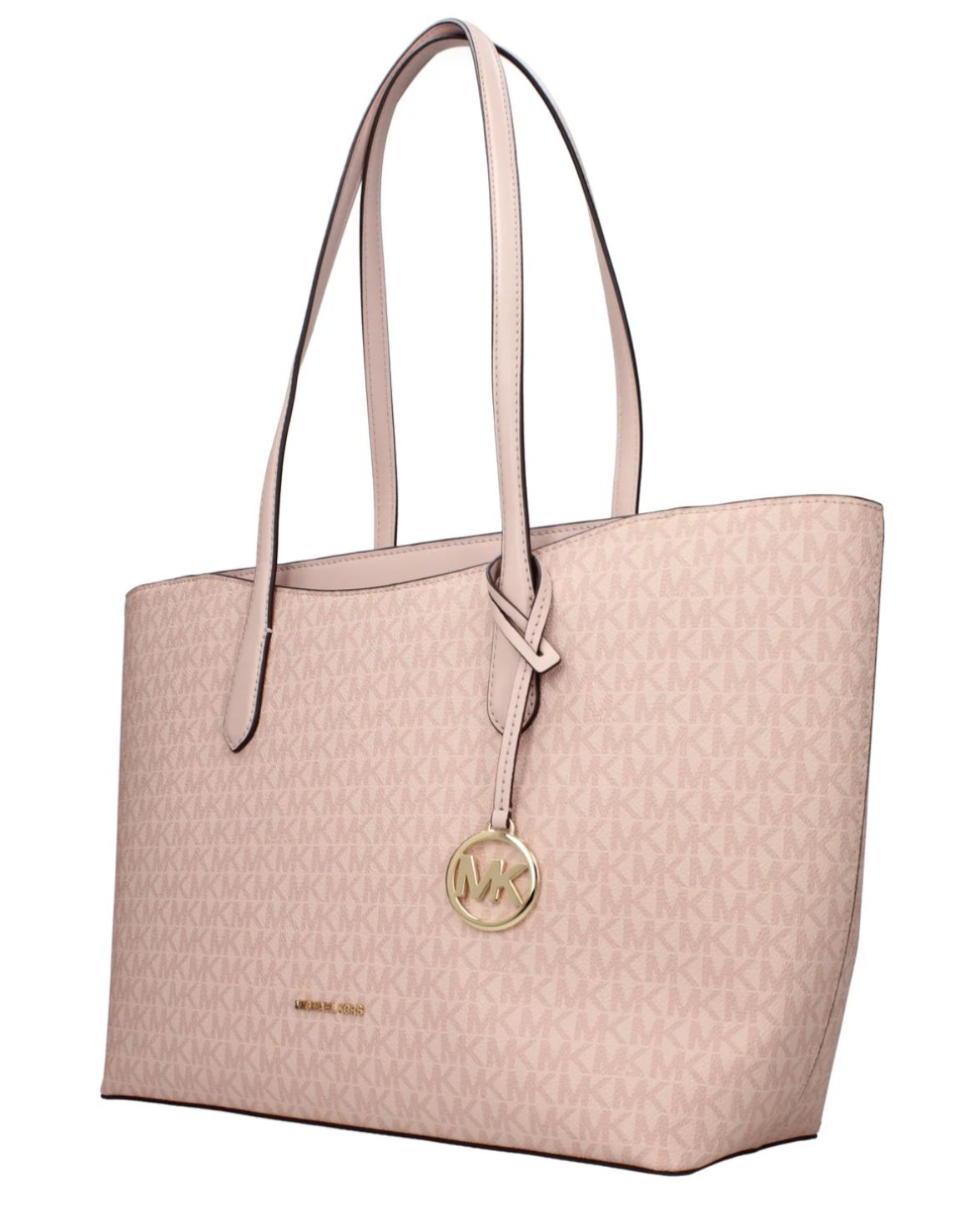 Borsa  Michael Kors con manico e logo in oro