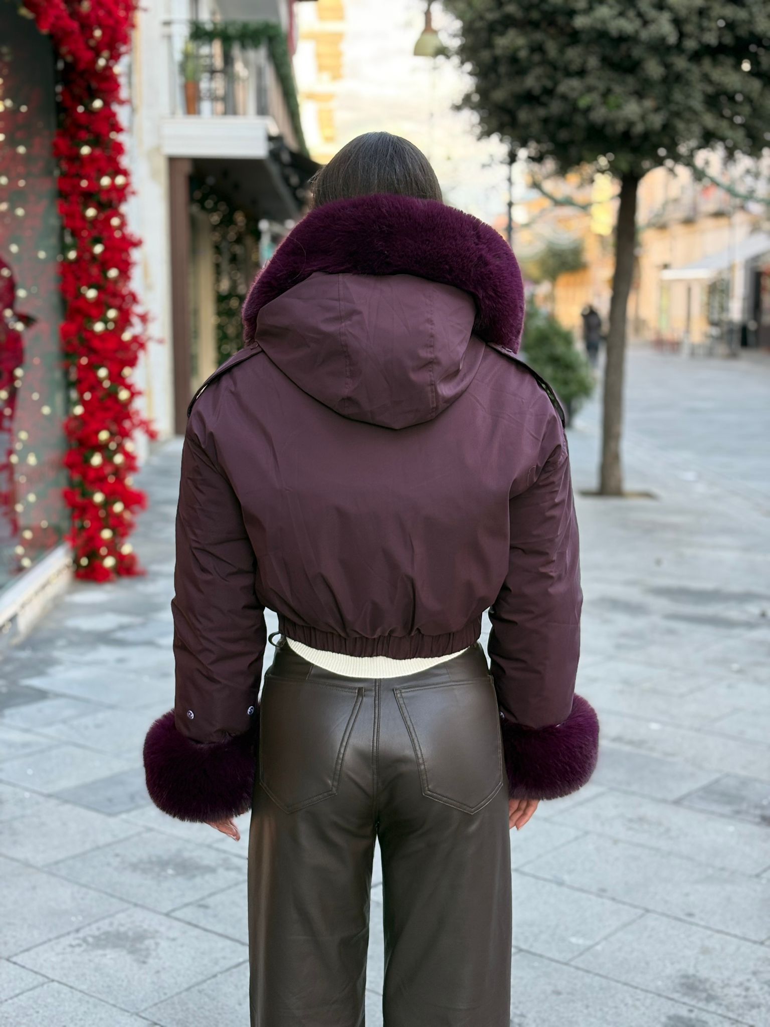 Piumino SoyeCo corto con pelliccia