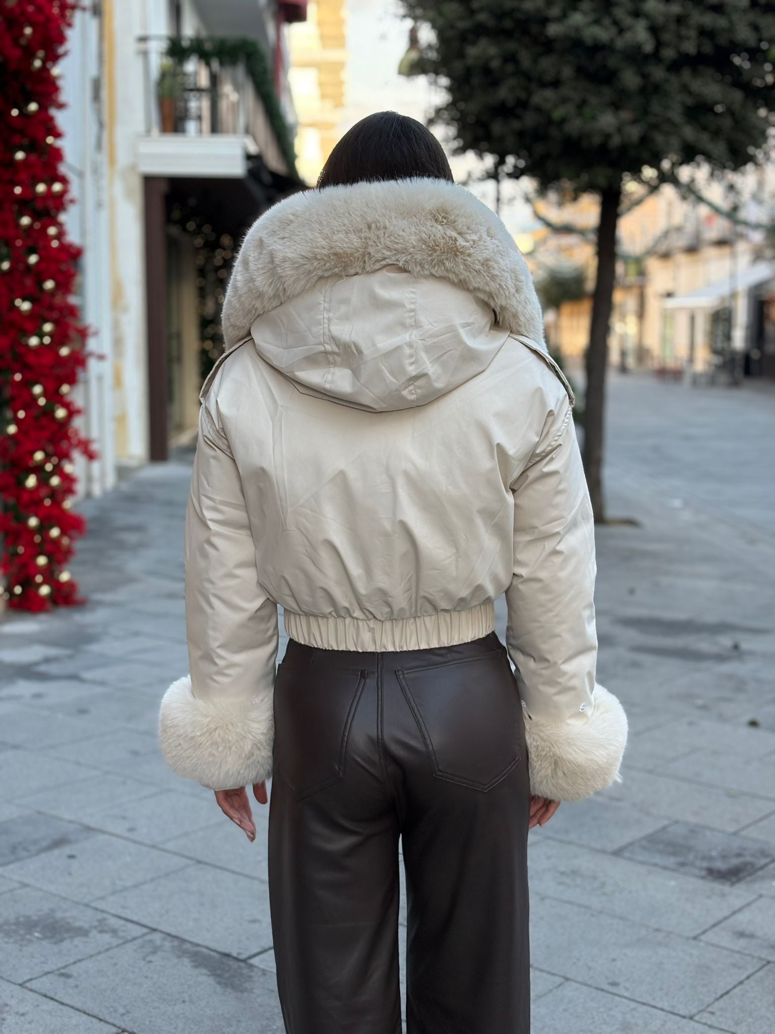 Piumino SoyeCo corto con pelliccia