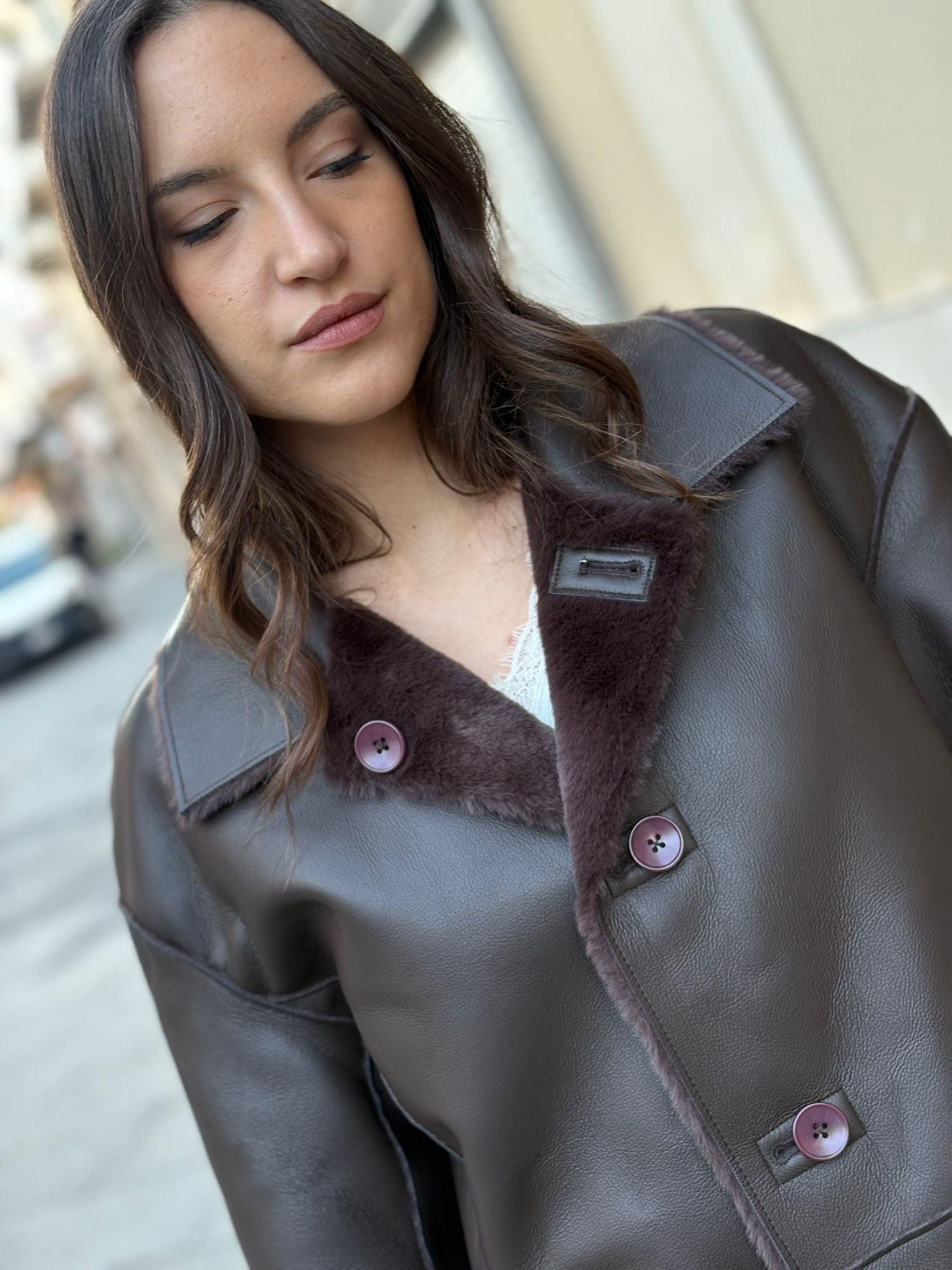 Pelliccia Guess lunga Doubleface: Pelliccia e Giacca ecopelle