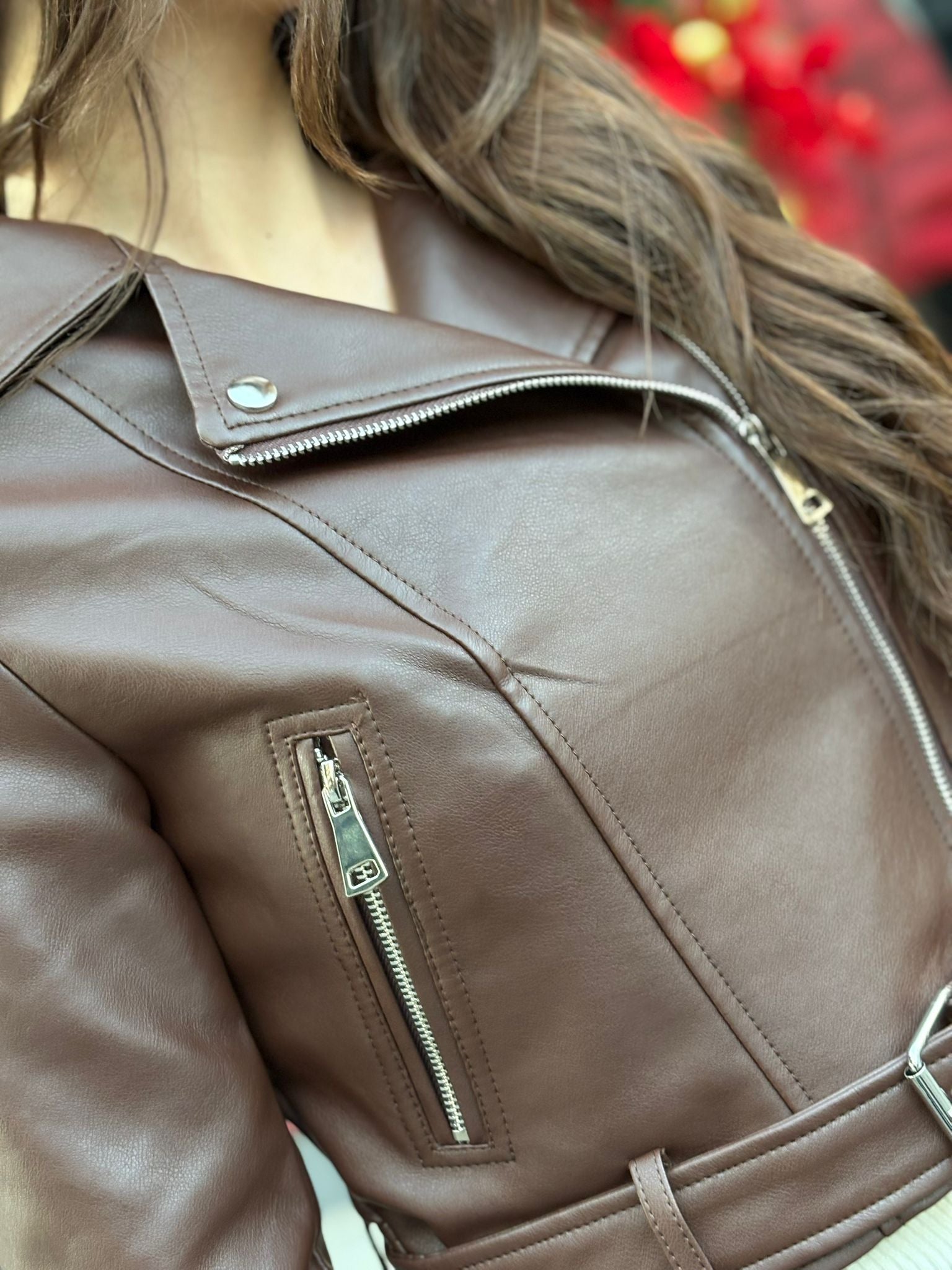 Chiodo Giorgia Fashion  in ecopelle corto