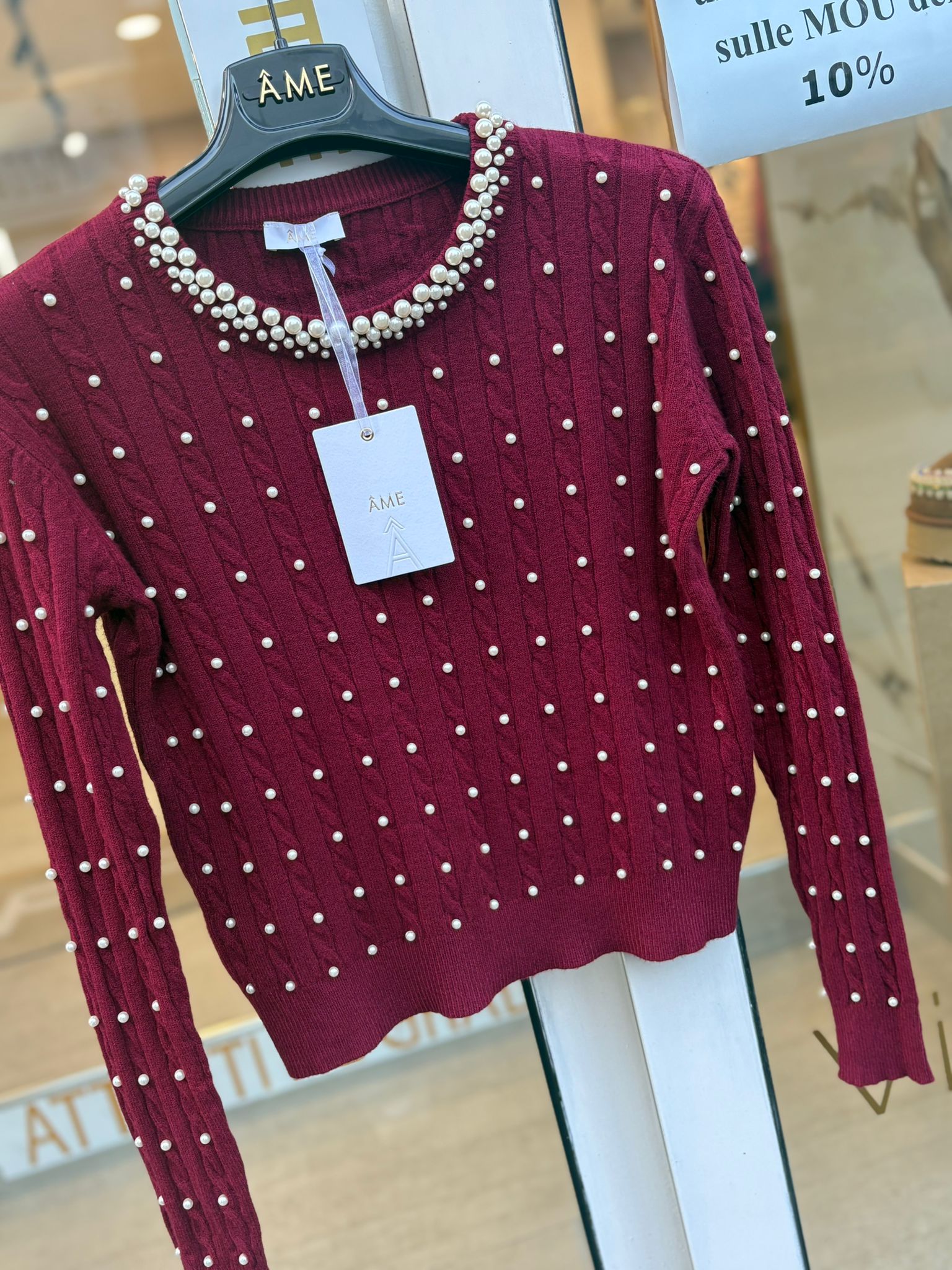 Maglioncinio Ame con collo in perle