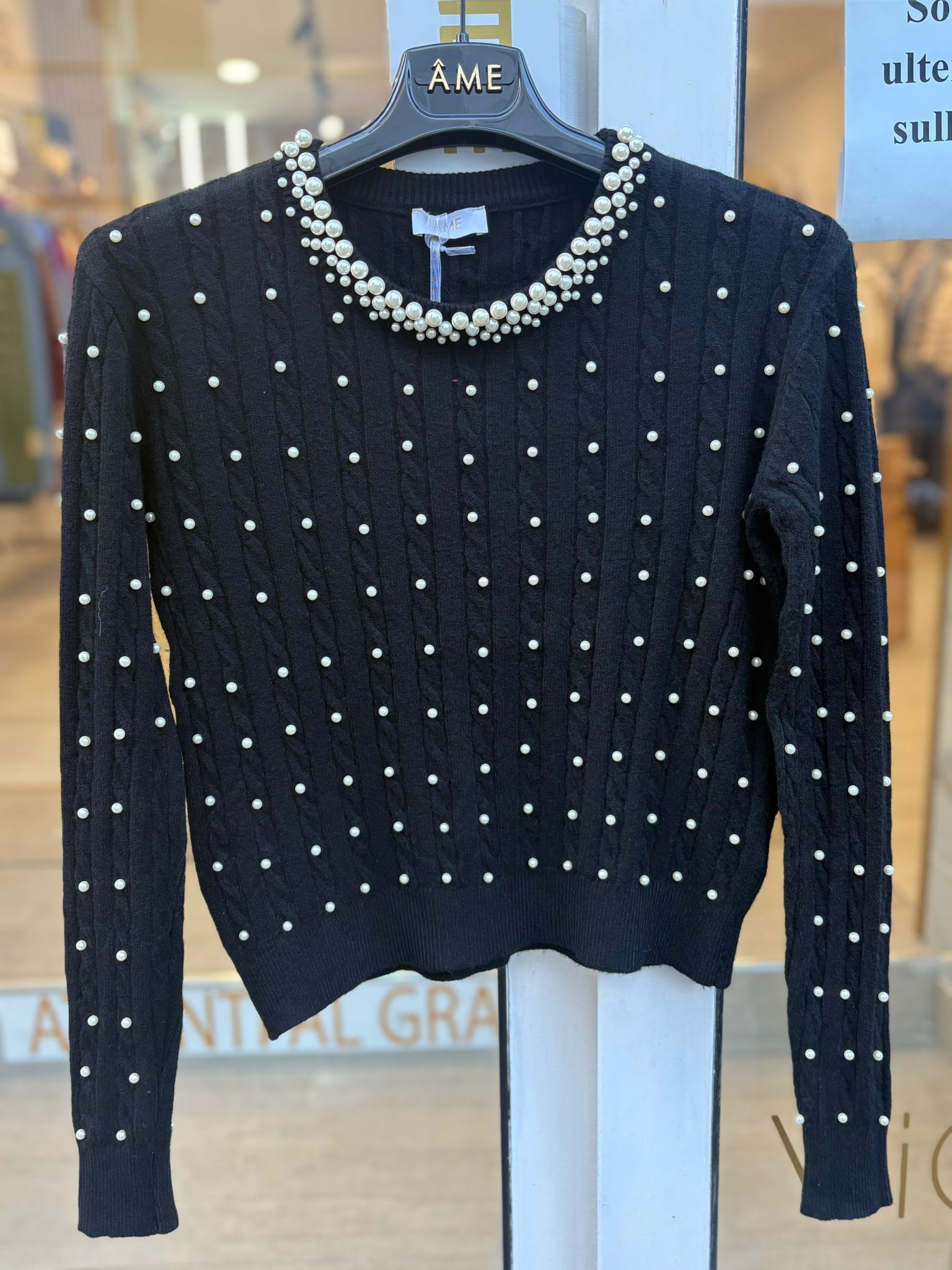 Maglioncinio Ame con collo in perle