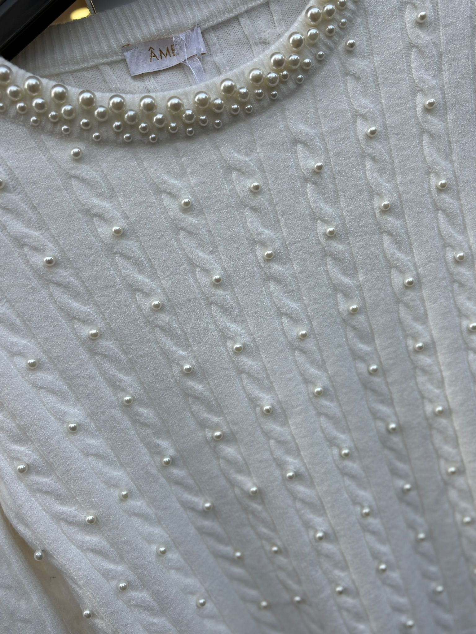 Maglioncinio Ame con collo in perle