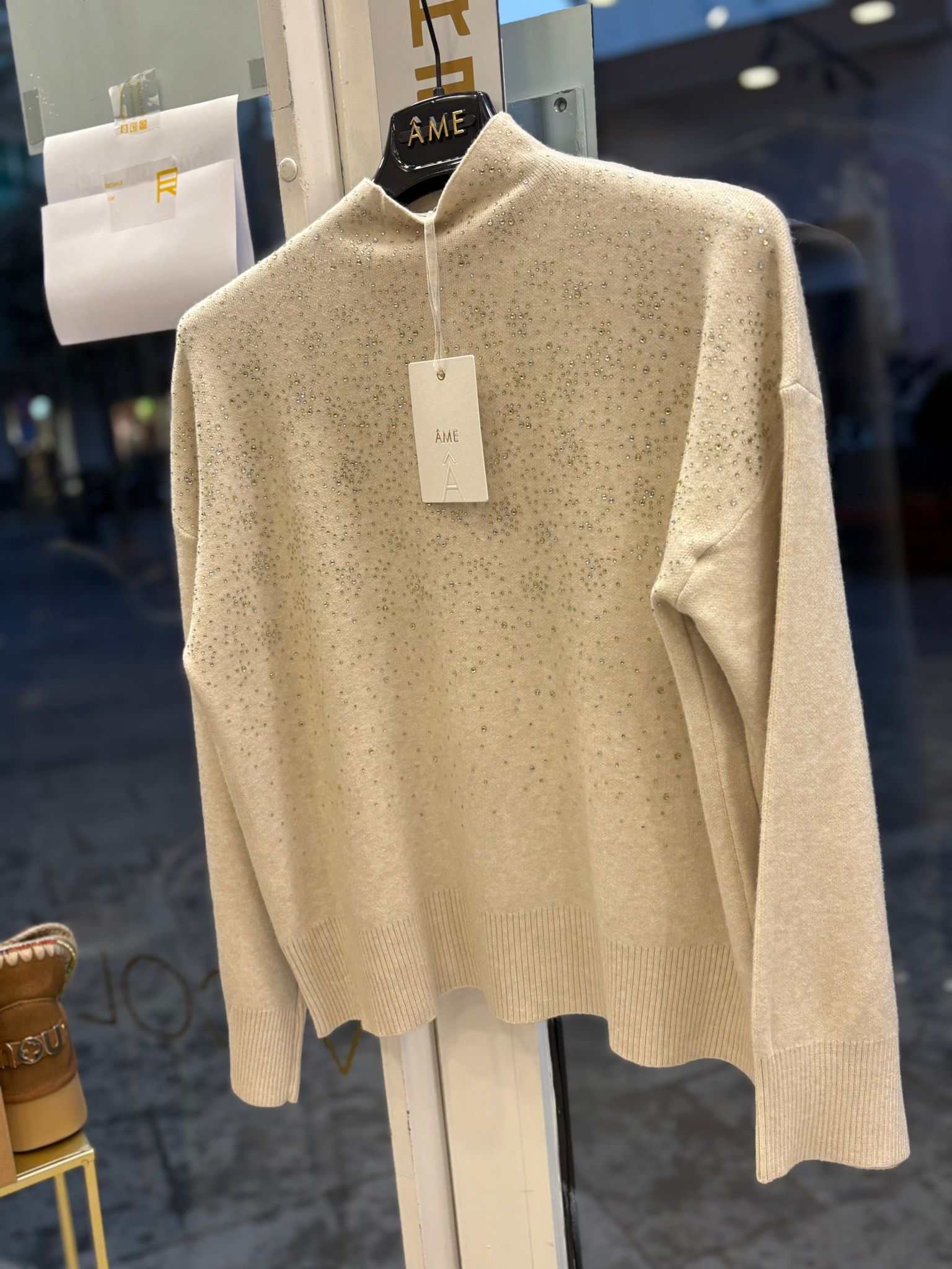 Maglia Ame collo alto con brillantini