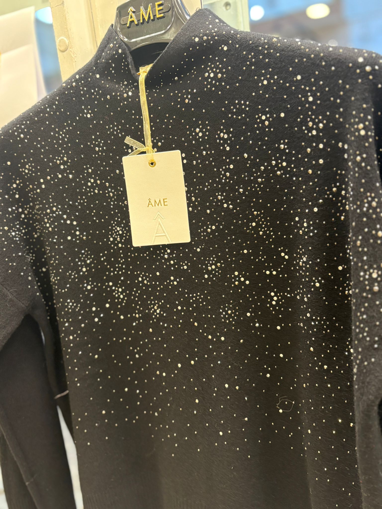 Maglia Ame collo alto con brillantini