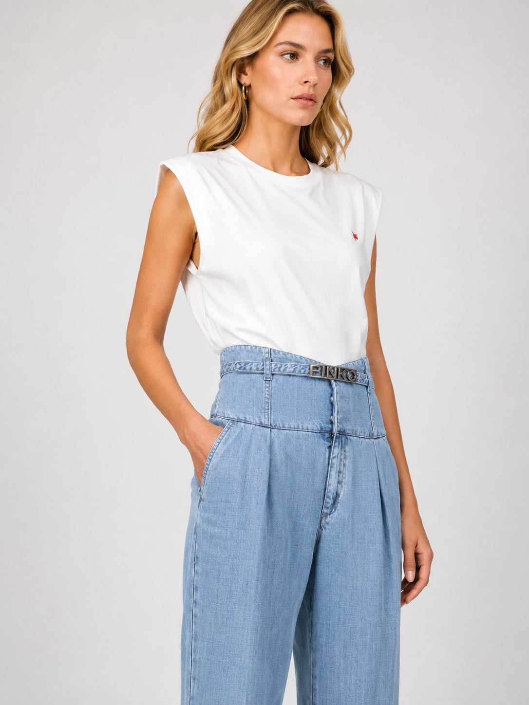 JEANS PINKO ARIEL BUSTIER TWILL