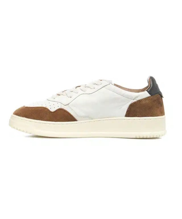 SNEAKERS AUTRY LOW WOM IN PELLE E CAMOSCIO