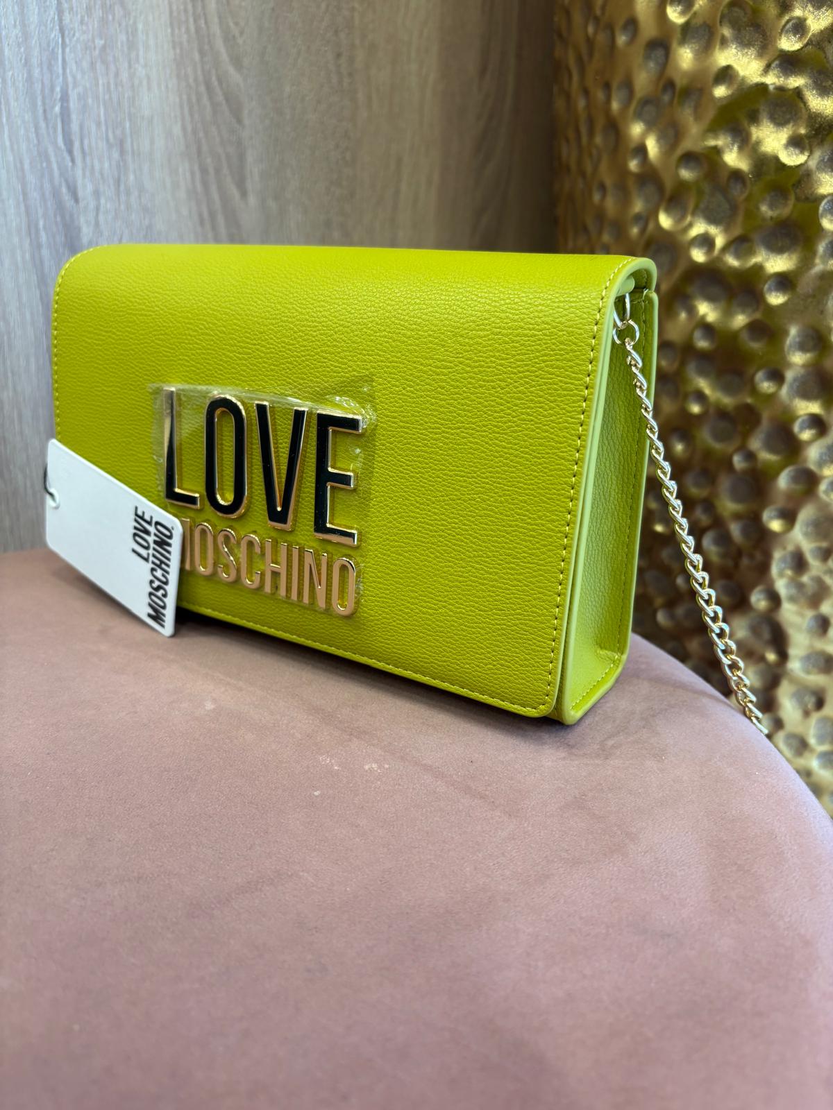 Borsa Love Moschino logata in oro