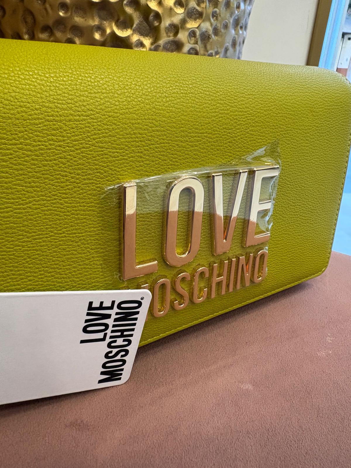 Borsa Love Moschino logata in oro
