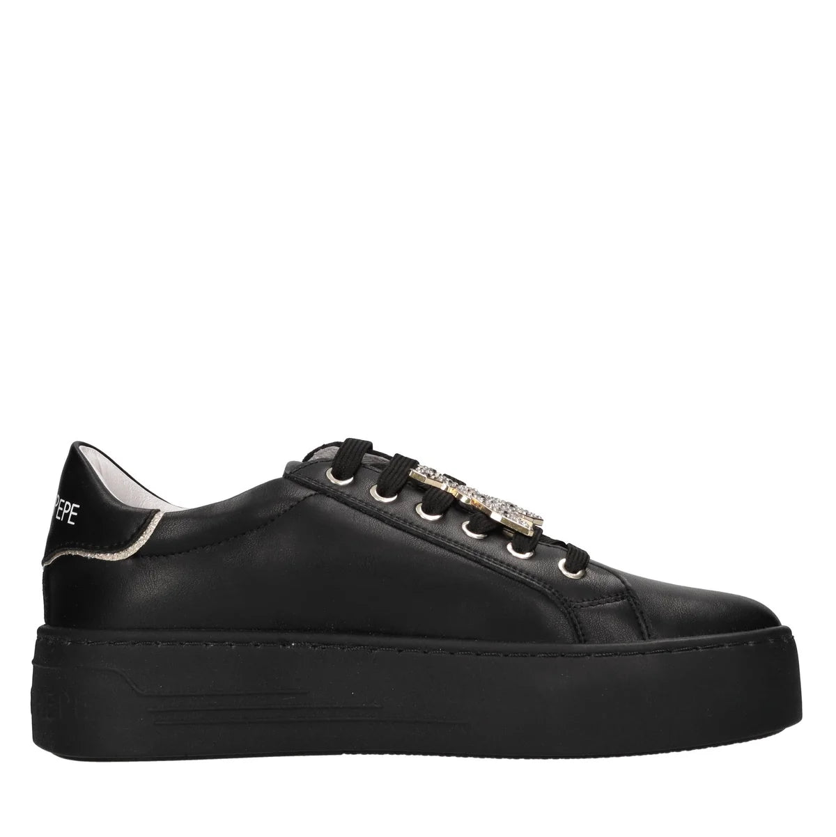 Sneakers Patrizia Pepe Donna  in Pelle di Vitello Nera – Paliss