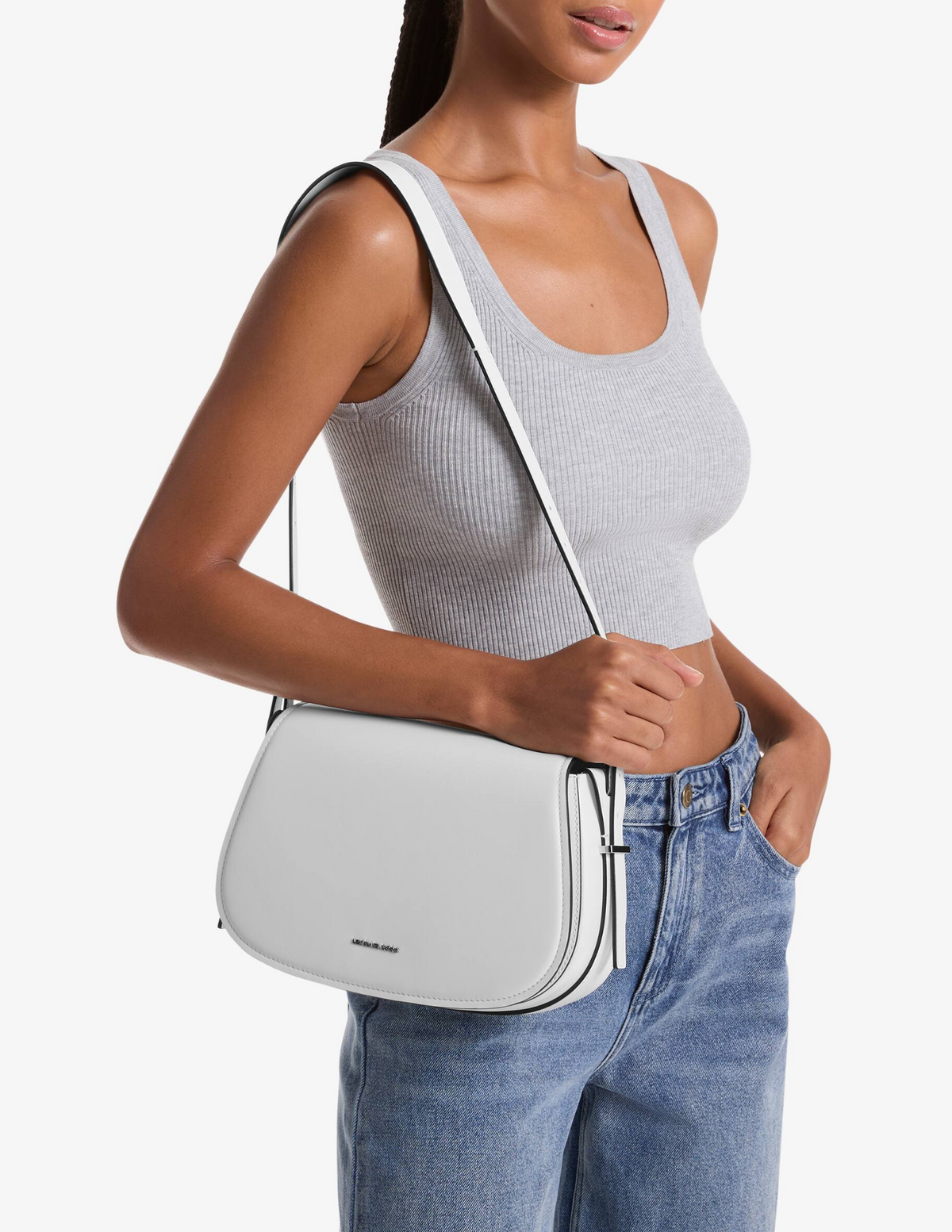 BORSA MICHAEL KORS LYDIA OPTIC WHITE