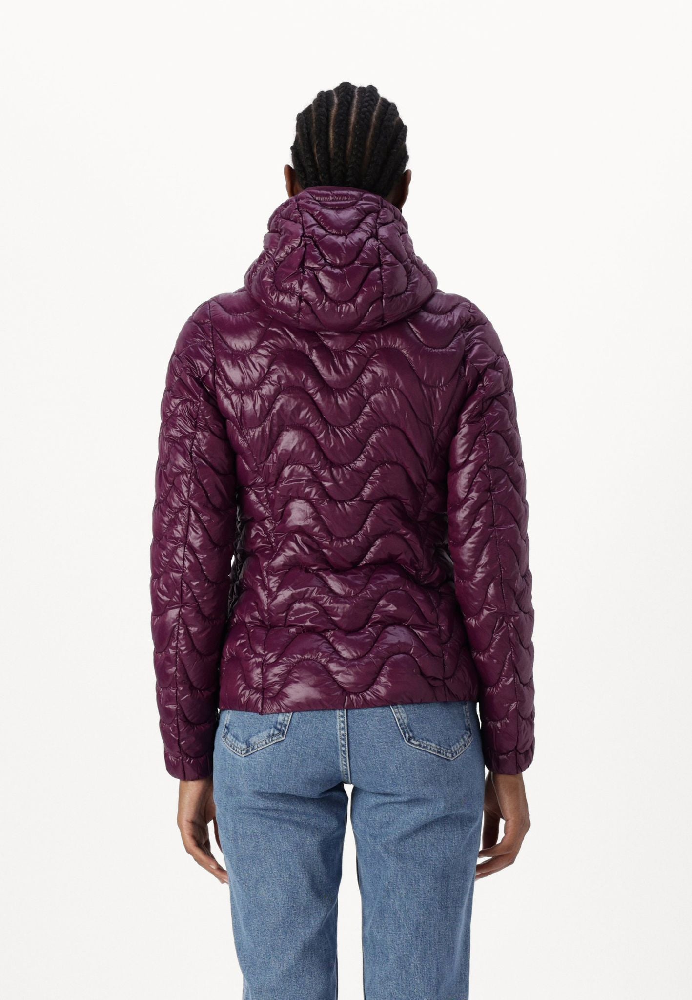 PIUMINO K WAY - DONNA - IMBOTTITO CORTO CON CAPPUCCIO - LILY QUILTED WARM