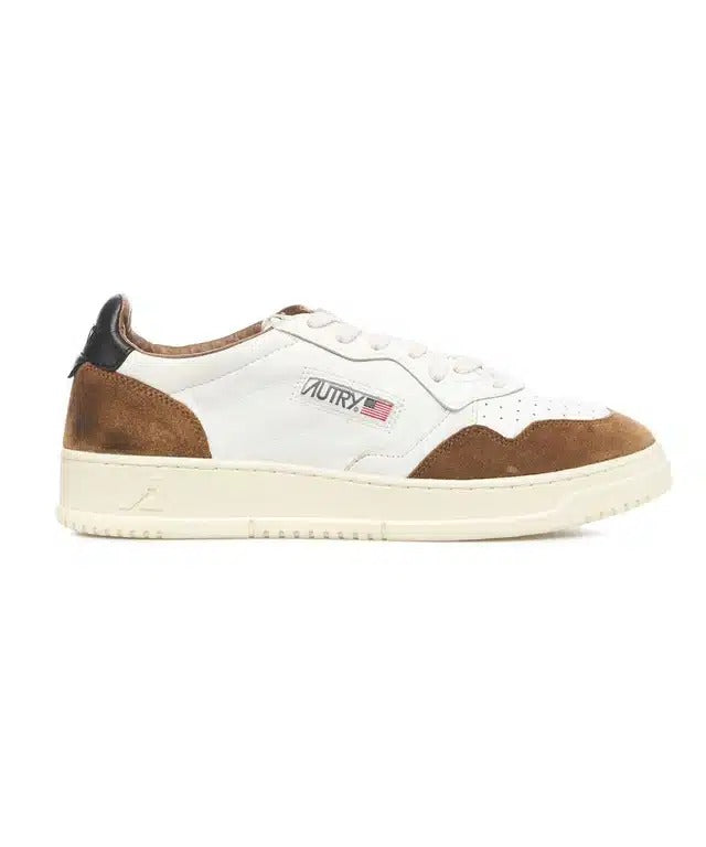 SNEAKERS AUTRY LOW WOM IN PELLE E CAMOSCIO