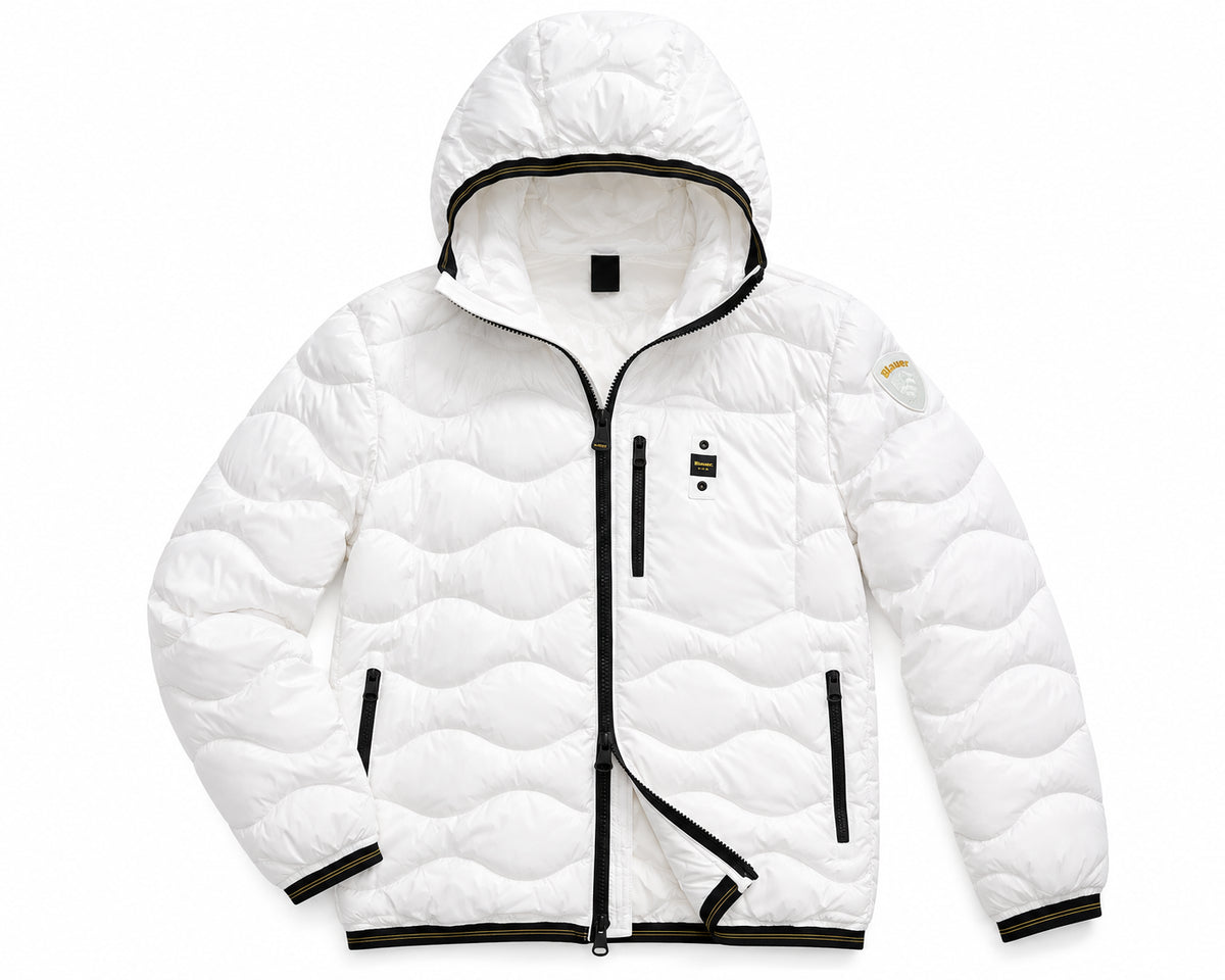 GIUBBOTTO UOMO BLAUER BIANCO ONDULATO